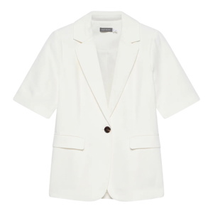 Mint Velvet Cream Linen Short Sleeve Blazer